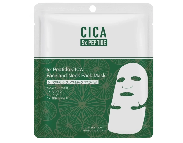 5x Peptide CICA Face and Neck Mask 1pc